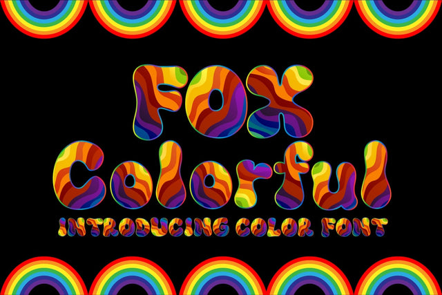 Fox Colorful Font Font Fox7 By Rattana 