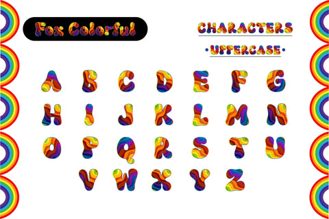 Fox Colorful Font Font Fox7 By Rattana 
