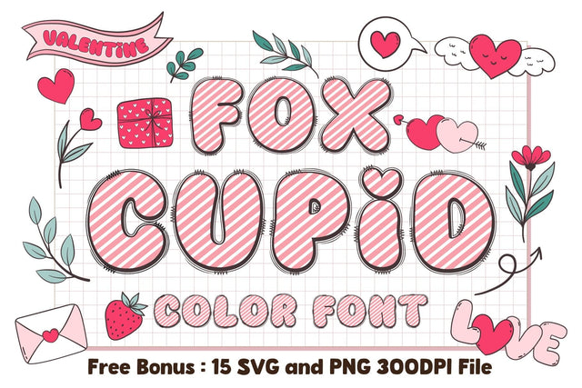 Fox Cupid Color Font Font Fox7 By Rattana 