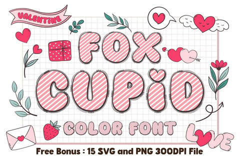 Fox Cupid Color Font Font Fox7 By Rattana 