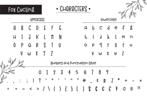 Fox Cycling Font Duo Font Fox7 By Rattana 