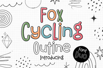 Fox Cycling Font Duo Font Fox7 By Rattana 