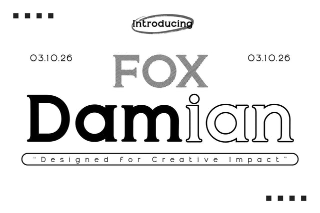 Fox Damian: 5 Font Styles Font Fox7 By Rattana 