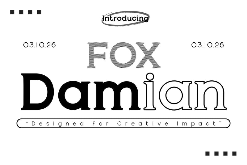 Fox Damian: 5 Font Styles Font Fox7 By Rattana 