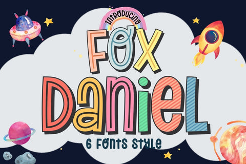 Fox Daniel : 6 Font Styles SVG Fox7 By Rattana 