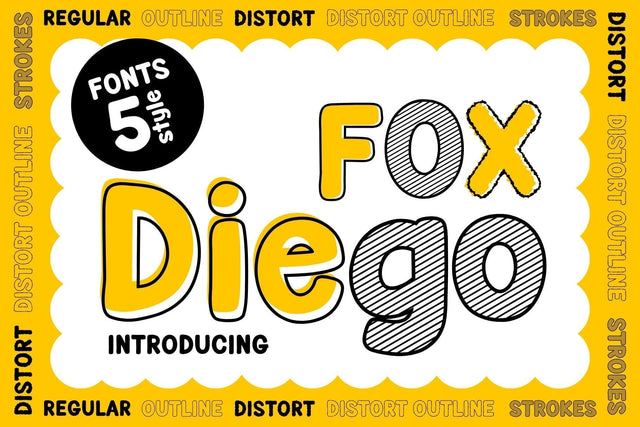 Fox Diego Fonts 5 Style Font Fox7 By Rattana 