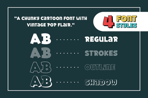 Fox Dinky : 4 Font Styles Font Fox7 By Rattana 