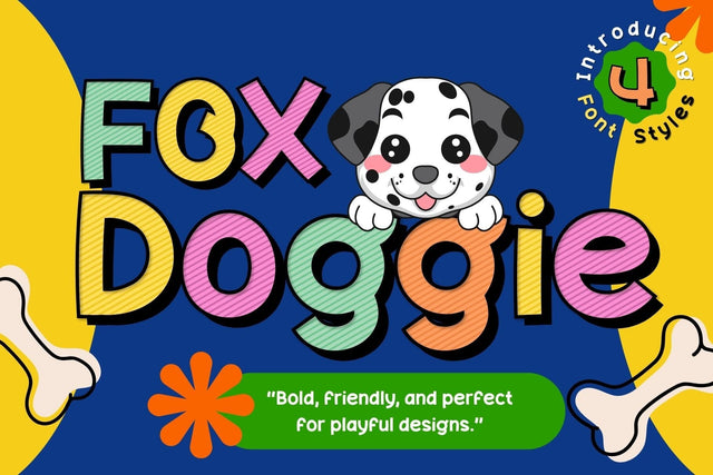 Fox Doggie: 4 Font Styles Font Fox7 By Rattana 