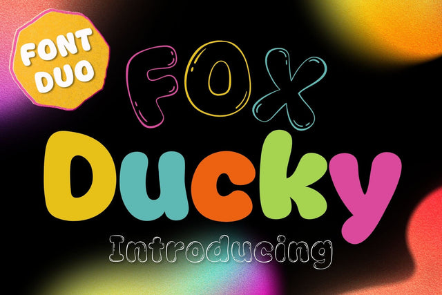 Fox Ducky Font Duo Font Fox7 By Rattana 