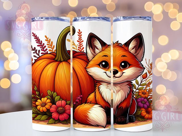 Fox Fall 20oz Tumbler Wrap Sublimation Design, Straight Tapered Tumbler Wrap, Baby Fox Country Tumbler Png, Instant Digital Download Sublimation SvggirlplusArt 