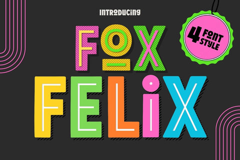 Fox Felix: 4 Font Styles Font Fox7 By Rattana 