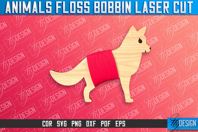 Fox Floss Bobbins Laser Cut | Laser Cut Design | CNC File SVG Fly Design 