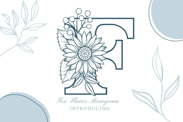 Fox Flower Monogram Font Font Fox7 By Rattana 