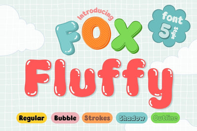 Fox Fluffy Fonts 5 Style Font Fox7 By Rattana 