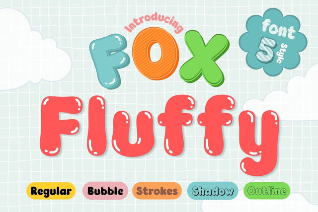 Fox Fluffy Fonts 5 Style Font Fox7 By Rattana 