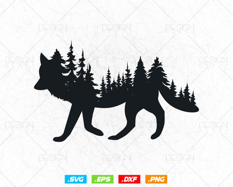Fox Forest Outdoor Hiking Camping Hunting Svg Png, Hunting Gifts for Men, Svg Files for Cricut Silhouette Decal, Instant Download SVG DesignDestine 