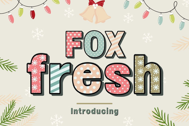 Fox Fresh : 8 Font Styles Font Fox7 By Rattana 