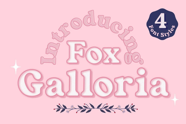 Fox Galloria : 4 Font Styles Font Fox7 By Rattana 