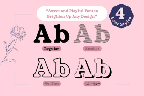 Fox Galloria : 4 Font Styles Font Fox7 By Rattana 