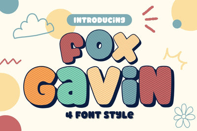 Fox Gavin: 4 font style Font Fox7 By Rattana 