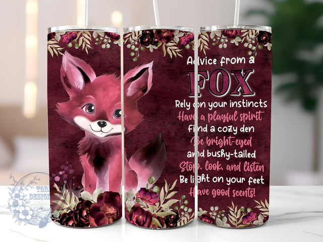 Fox Gifts 20 oz Tumbler PNG, Fox Gifts for Women, Fox Gift, outdoor lover gift, Straight & Tapered Tumbler Wrap PNG, Instant Digital Download PNG Sublimation ToriDesigns 