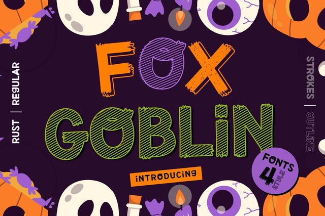 Fox Goblin Fonts 4 Style Font Fox7 By Rattana 
