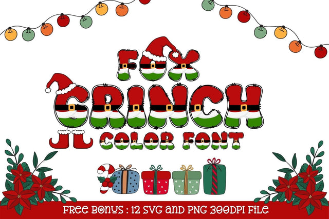 Fox Grinch Color Font Font Fox7 By Rattana 