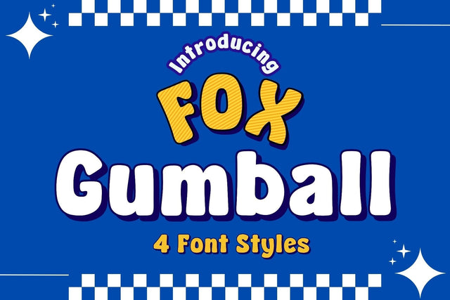 Fox Gumball : 4 Font Styles Font Fox7 By Rattana 