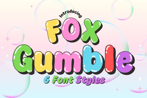 Fox Gumble : 6 Font Style Font Fox7 By Rattana 