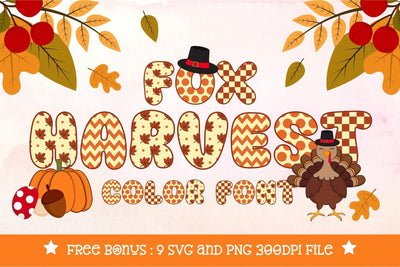 Fox Harvest Color Font Font Fox7 By Rattana 