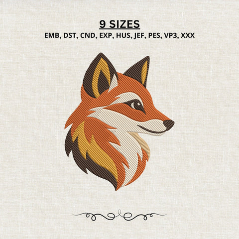 Fox Head Embroidery Design – Woodland Fox Machine Embroidery File, Rustic Forest Animal Wildlife Embroidery Design Embroidery/Applique DESIGNS PatternFeed8 