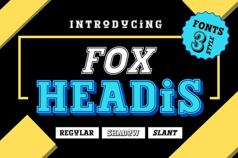 Fox Headis Fonts 3 Style Font Fox7 By Rattana 