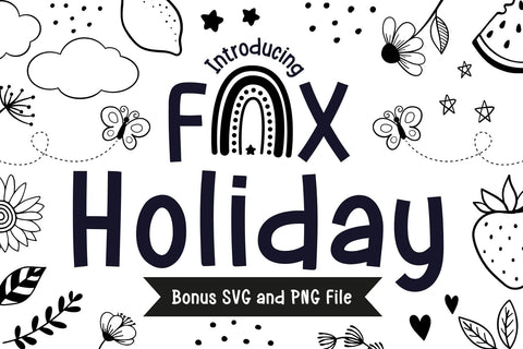 Fox Holiday Font Font Fox7 By Rattana 