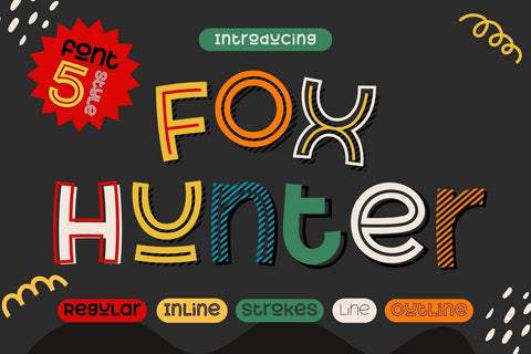 Fox Hunter Fonts 5 Style Font Fox7 By Rattana 