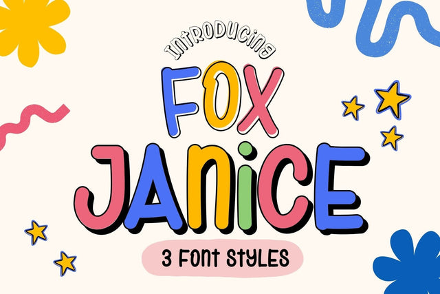Fox Janice: 3 Font Styles Font Fox7 By Rattana 