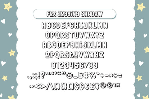 Fox Jogging Font Trio Font Fox7 By Rattana 