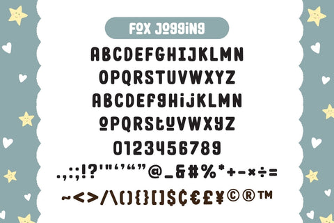 Fox Jogging Font Trio Font Fox7 By Rattana 