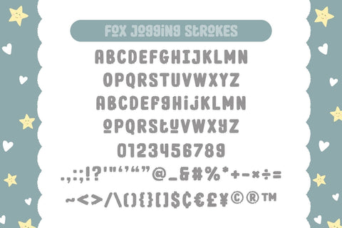 Fox Jogging Font Trio Font Fox7 By Rattana 