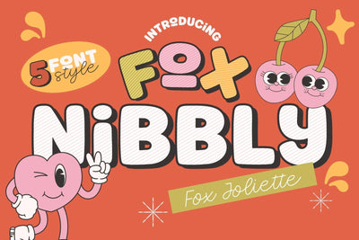 Fox Joliette and Fox Nibbly Font Font Fox7 By Rattana 