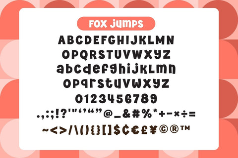 Fox Jumps Font Trio Font Fox7 By Rattana 