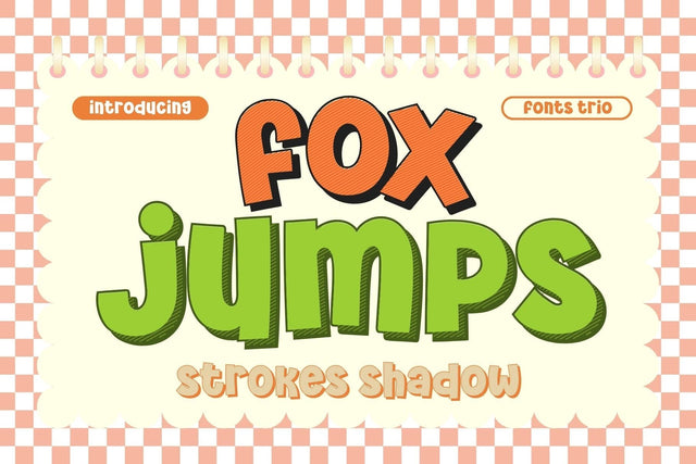Fox Jumps Font Trio Font Fox7 By Rattana 