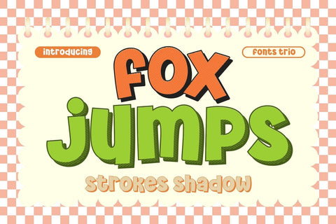 Fox Jumps Font Trio Font Fox7 By Rattana 