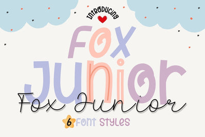 Fox Junior 6 Font Styles Font Fox7 By Rattana 