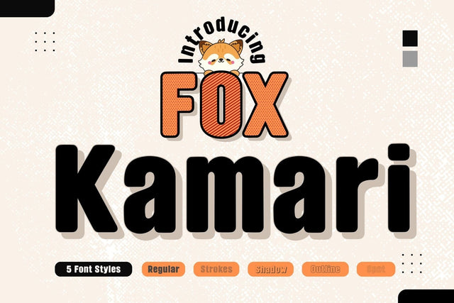 Fox Kamari : 5 Font Styles Font Fox7 By Rattana 