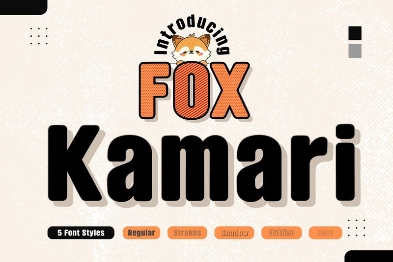 Fox Kamari : 5 Font Styles Font Fox7 By Rattana 