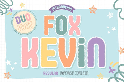 Fox Kevin Duo Fonts Font Fox7 By Rattana 