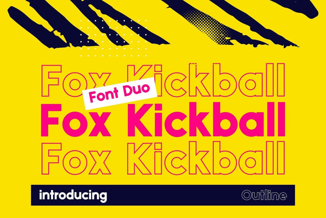 Fox Kickball Font Duo Font Fox7 By Rattana 