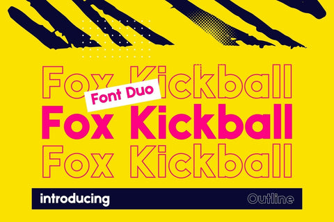 Fox Kickball Font Duo Font Fox7 By Rattana 