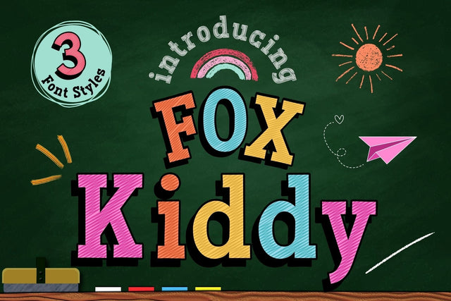 Fox Kiddy : 3 Font Styles Font Fox7 By Rattana 