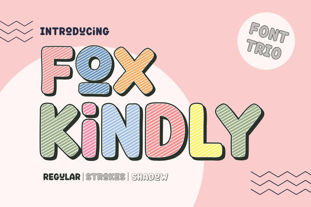 Fox Kindly Font Trio Font Fox7 By Rattana 